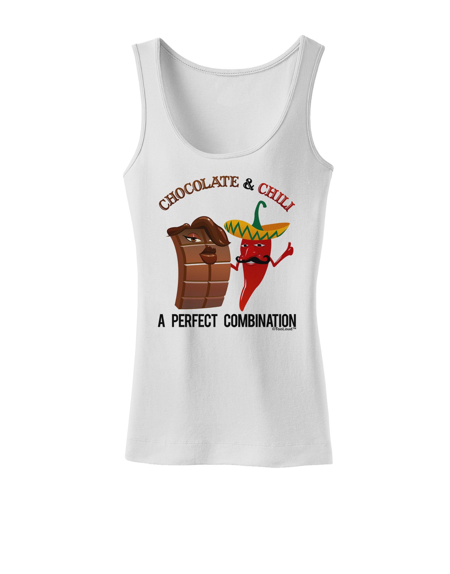 Chiles and Chocolate Womens Petite Tank Top-TooLoud-White-X-Small-Davson Sales