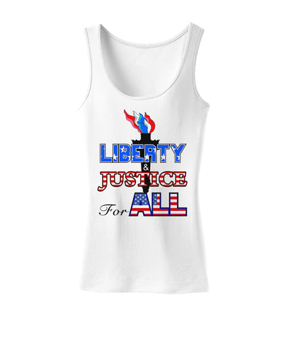 Liberty and Justice for All Womens Tank Top-Womens Tank Tops-TooLoud-White-X-Small-Davson Sales