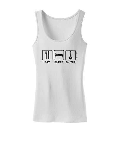 Eat Sleep Guitar Design Womens Tank Top by TooLoud-Womens Tank Tops-TooLoud-White-X-Small-Davson Sales