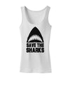 Save The Sharks Womens Tank Top-Womens Tank Tops-TooLoud-White-X-Small-Davson Sales