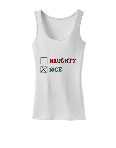 Naughty or Nice Christmas - Nice Womens Tank Top-Womens Tank Tops-TooLoud-White-X-Small-Davson Sales