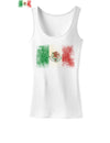 Distressed Mexican Flag Womens Tank Top-Womens Tank Tops-TooLoud-White-X-Small-Davson Sales