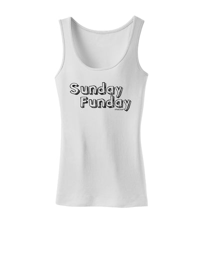 Sunday Funday Text Design Womens Tank Top by TooLoud-Womens Tank Tops-TooLoud-White-X-Small-Davson Sales