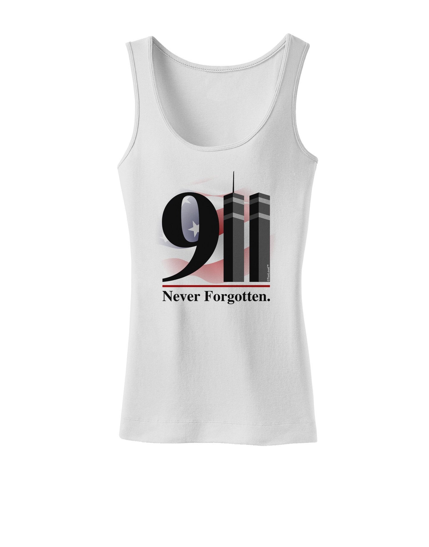 911 Never Forgotten Womens Petite Tank Top-TooLoud-White-XXXX-Large-Davson Sales
