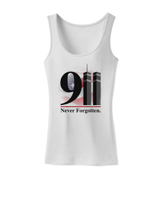 911 Never Forgotten Womens Petite Tank Top-TooLoud-White-XXXX-Large-Davson Sales