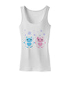 Cute Abominable Snowman Yeti Couple - Christmas Womens Tank Top-Womens Tank Tops-TooLoud-White-X-Small-Davson Sales