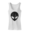 Extraterrestrial Face - Alien Distressed Womens Tank Top by TooLoud-Womens Tank Tops-TooLoud-White-X-Small-Davson Sales