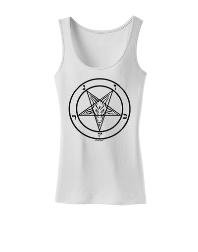 Sigil of Baphomet Womens Petite Tank Top by-TooLoud-White-X-Small-Davson Sales