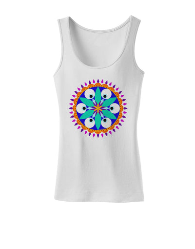 Evil Eye Protection Mandala Womens Tank Top by-Womens Tank Tops-TooLoud-White-X-Small-Davson Sales