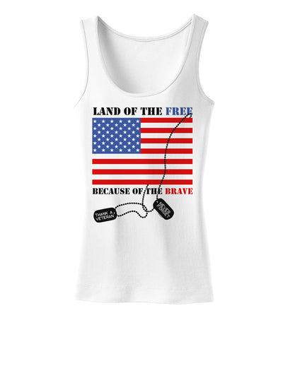 Home of the Free Because of the Brave Womens Tank Top-Womens Tank Tops-TooLoud-White-X-Small-Davson Sales