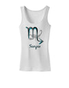 Scorpio Symbol Womens Petite Tank Top-TooLoud-White-X-Small-Davson Sales