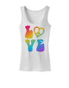 Peace and Love - Peace Heart Love Womens Tank Top-Womens Tank Tops-TooLoud-White-X-Small-Davson Sales