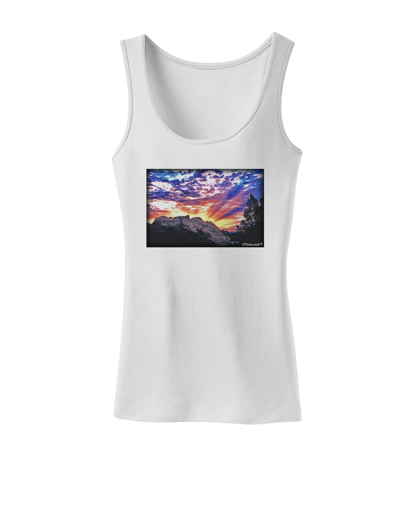 Colorado Rainbow Sunset Womens Tank Top-Womens Tank Tops-TooLoud-White-X-Small-Davson Sales