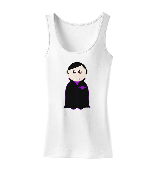 Cute Vampire Boy Halloween Womens Tank Top-Womens Tank Tops-TooLoud-White-X-Small-Davson Sales