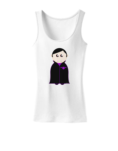 Cute Vampire Boy Halloween Womens Tank Top-Womens Tank Tops-TooLoud-White-X-Small-Davson Sales