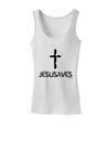 JESUSAVES - Jesus Saves Cross Design Womens Tank Top by TooLoud-Womens Tank Tops-TooLoud-White-X-Small-Davson Sales