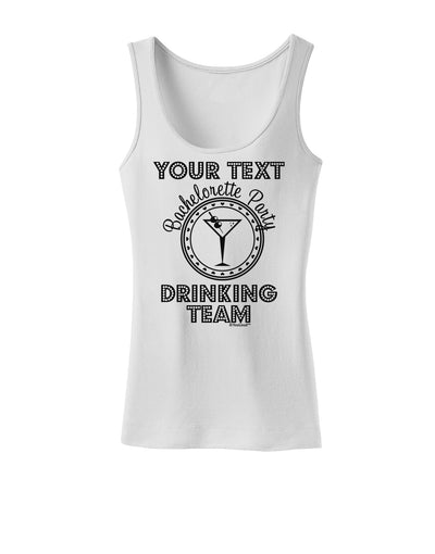 Personalized -Name- Bachelorette Party Drinking Team Womens Tank Top-Womens Tank Tops-TooLoud-White-X-Small-Davson Sales