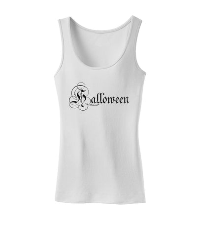 Halloween Script Text Womens Tank Top-Womens Tank Tops-TooLoud-White-X-Small-Davson Sales