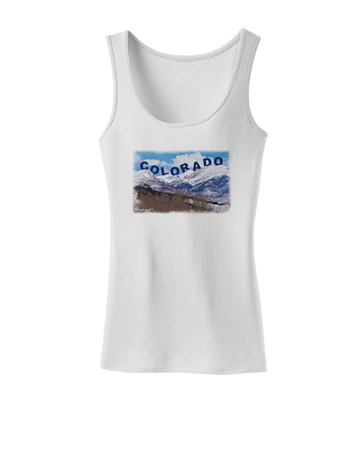 Pikes Peak Text Womens Tank Top-Womens Tank Tops-TooLoud-White-X-Small-Davson Sales