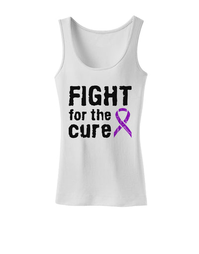 Fight for the Cure - Purple Ribbon Epilepsy Womens Tank Top-Womens Tank Tops-TooLoud-White-X-Small-Davson Sales