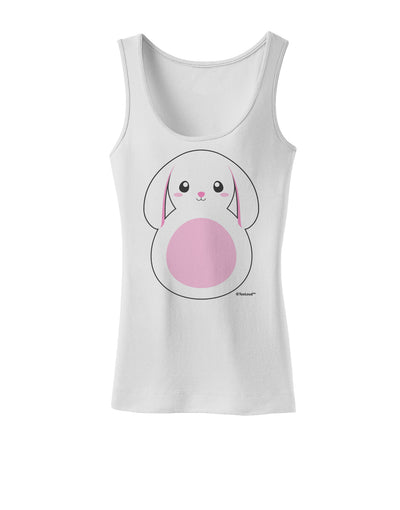 TooLoud Cute Bunny with Floppy Ears - Pink Womens Tank Top-Womens Tank Tops-TooLoud-White-X-Small-Davson Sales