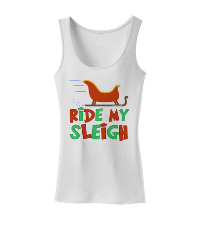 Ride My Sleigh Color Womens Tank Top-Womens Tank Tops-TooLoud-White-X-Small-Davson Sales