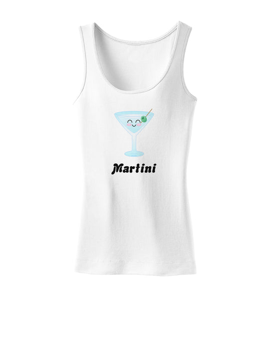 Cute Martini Text Womens Tank Top-Womens Tank Tops-TooLoud-White-X-Small-Davson Sales