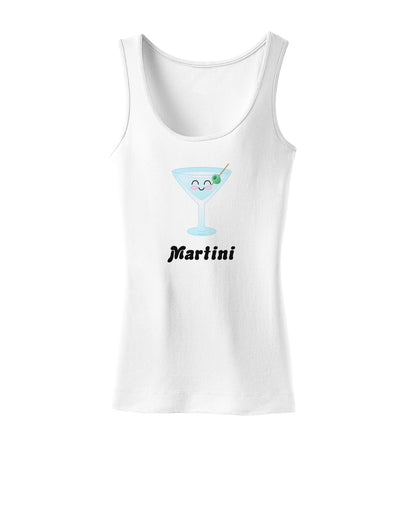 Cute Martini Text Womens Tank Top-Womens Tank Tops-TooLoud-White-X-Small-Davson Sales