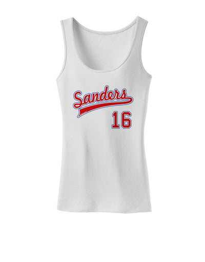 Sanders Jersey 16 Womens Petite Tank Top-TooLoud-White-X-Small-Davson Sales