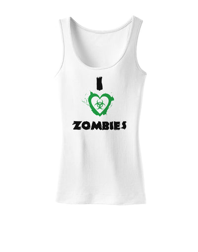 I Heart Zombies - Bio Hazard Heart Green Womens Tank Top-Womens Tank Tops-TooLoud-White-X-Small-Davson Sales