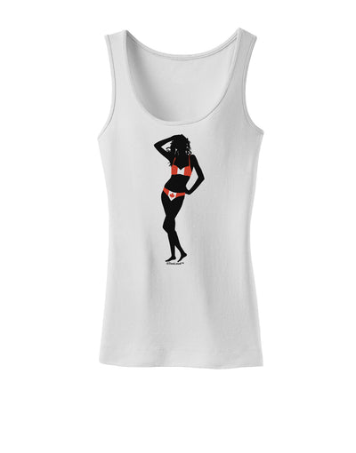 Canadian Flag Bikini Shadow Womens Tank Top by TooLoud-Womens Tank Tops-TooLoud-White-X-Small-Davson Sales