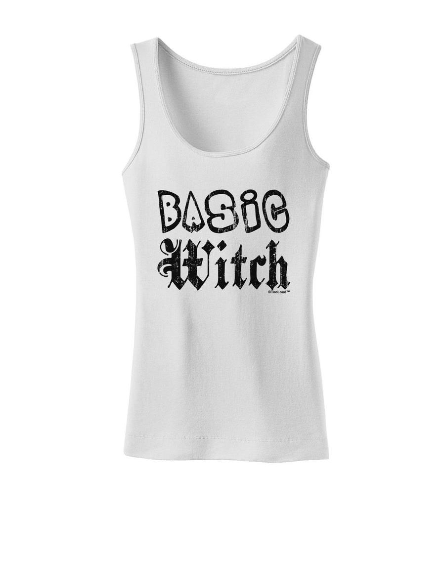 Basic Witch Distressed Womens Tank Top-Womens Tank Tops-TooLoud-White-XXXX-Large-Davson Sales