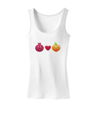 Pomegranate Heart Peach Womens Tank Top-Womens Tank Tops-TooLoud-White-X-Small-Davson Sales