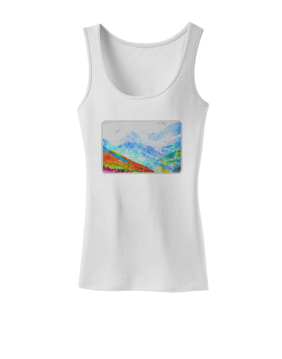 CO Fog Mountains Watercolor Womens Tank Top-Womens Tank Tops-TooLoud-White-X-Small-Davson Sales