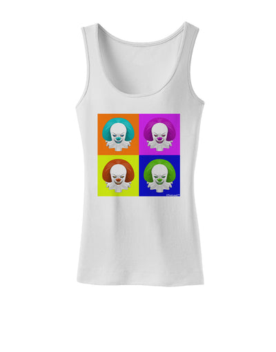 Clown Face Pop Art Womens Tank Top-Womens Tank Tops-TooLoud-White-X-Small-Davson Sales