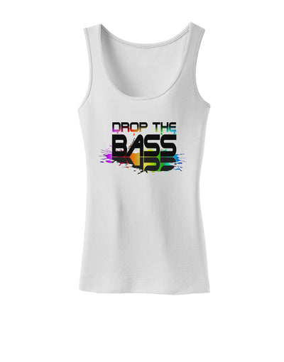 Paint Drop The Bass Womens Tank Top-Womens Tank Tops-TooLoud-White-X-Small-Davson Sales