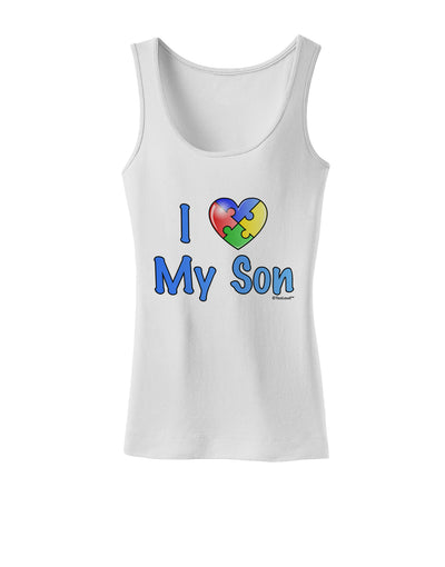 I Heart My Son - Autism Awareness Womens Tank Top by TooLoud-Womens Tank Tops-TooLoud-White-X-Small-Davson Sales