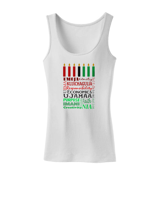 7 Principles Box Womens Petite Tank Top-TooLoud-White-X-Small-Davson Sales