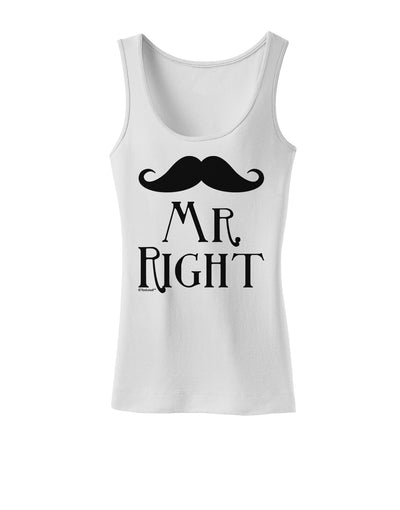 Matching Husband and Wife Designs - Mr Right Womens Tank Top-Womens Tank Tops-TooLoud-White-X-Small-Davson Sales