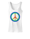 Halftone Peace Womens Tank Top-Womens Tank Tops-TooLoud-White-X-Small-Davson Sales