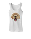 Cute Golden Retriever Puppy Face Womens Petite Tank Top-TooLoud-White-X-Small-Davson Sales