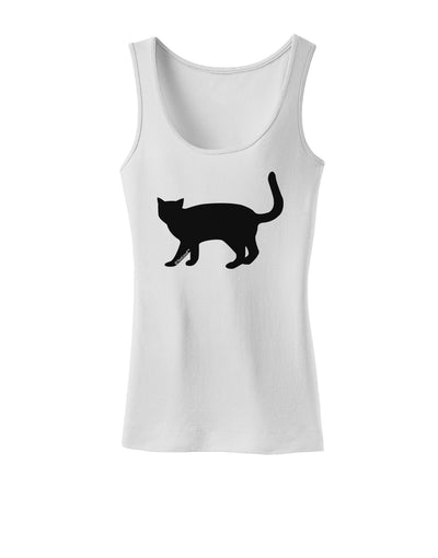 Cat Silhouette Design Womens Tank Top by TooLoud-Womens Tank Tops-TooLoud-White-X-Small-Davson Sales