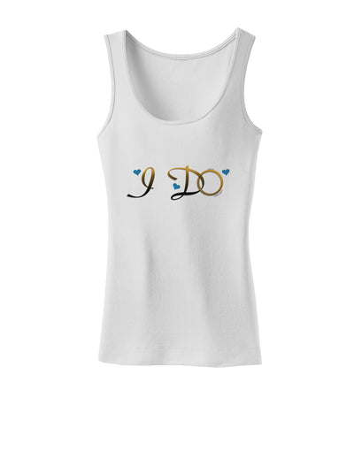 I Do - Groom Womens Petite Tank Top-TooLoud-White-X-Small-Davson Sales