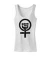 Distressed Feminism Symbol Womens Tank Top-Womens Tank Tops-TooLoud-White-X-Small-Davson Sales
