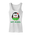 Happy Huladays Christmas Penguin - Red and Green Womens Tank Top-Womens Tank Tops-TooLoud-White-X-Small-Davson Sales