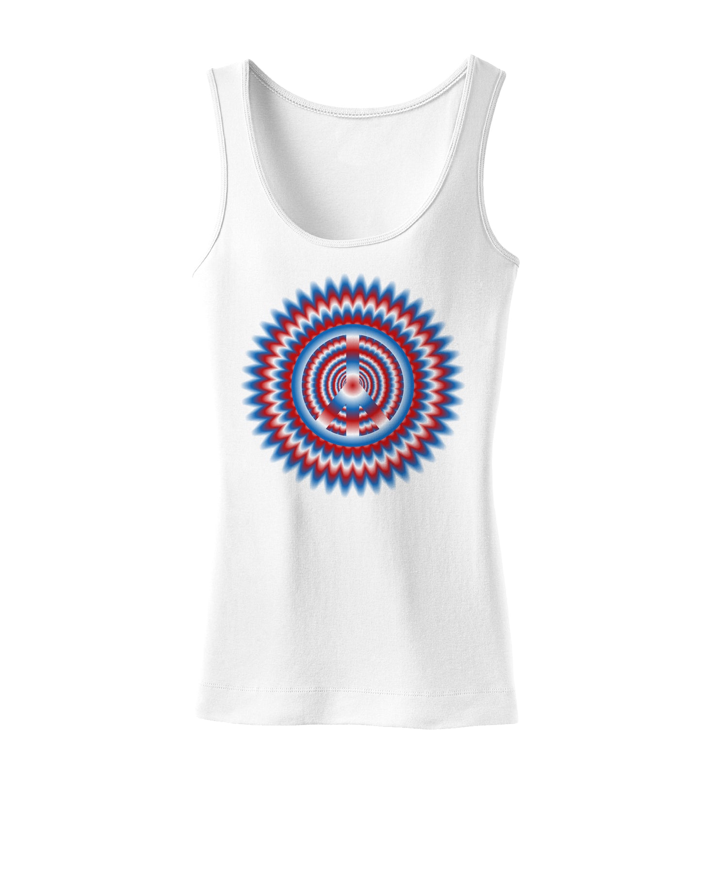 Psychedelic Peace Patriotic Womens Tank Top-Womens Tank Tops-TooLoud-White-X-Small-Davson Sales