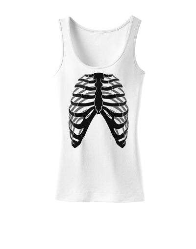 Human Skeleton Bones Ribcage Inverted Womens Tank Top-Womens Tank Tops-TooLoud-White-X-Small-Davson Sales