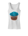 Giant Bright Turquoise Cupcake Womens Tank Top by TooLoud-Womens Tank Tops-TooLoud-White-X-Small-Davson Sales