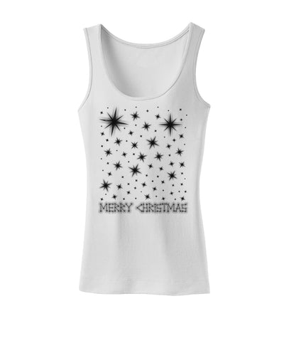 Merry Christmas Shining Night Stars Womens Tank Top-Womens Tank Tops-TooLoud-White-X-Small-Davson Sales