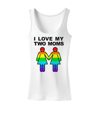 I Love My Two Moms LGBT Womens Tank Top-Womens Tank Tops-TooLoud-White-X-Small-Davson Sales